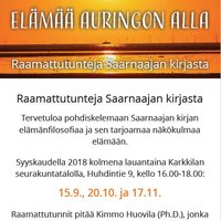 Elämää auringon alla - Raamattutunti Saarnaajan kirjasta Elämää auringon alla - Raamattutunti Saarnaajan kirjasta